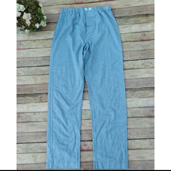 Thom Sweeney Brushed Cotton Pyjamas Blue Size Small - Picture 10 of 15